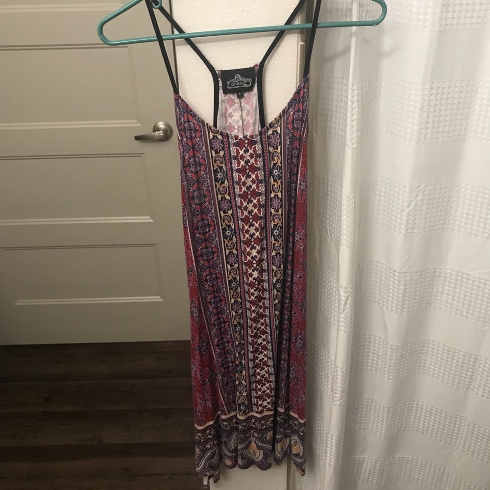 Angie Printed Purple Sundress